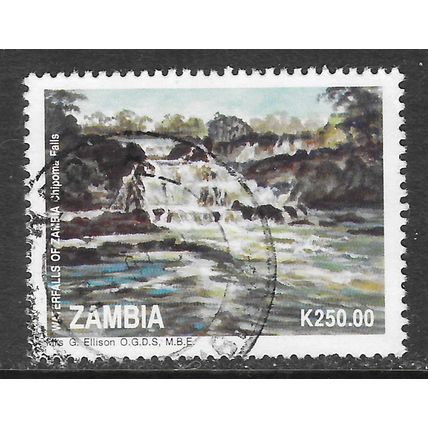 ZAMBIA 199? CHIPOMA FALLS WATERFALLS K250.00 USED