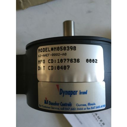 NEW DANAHER CONTROLS 62-AAEF-0002-A0,DYNAPAR M050398 ENCODER ROTARY2PPR,BC