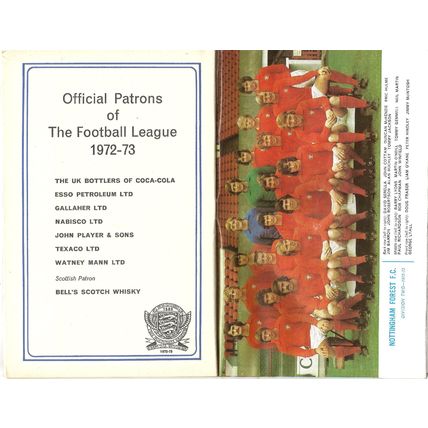 1972-73 LEEDS UNITED v SHEFFIELD UNITED (Very Good Condition - No Writing) + FLR