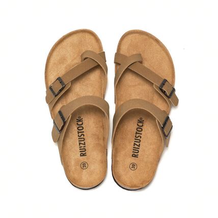 Women's Cork Trendy Sandals Couple European Styles Summer Outfit