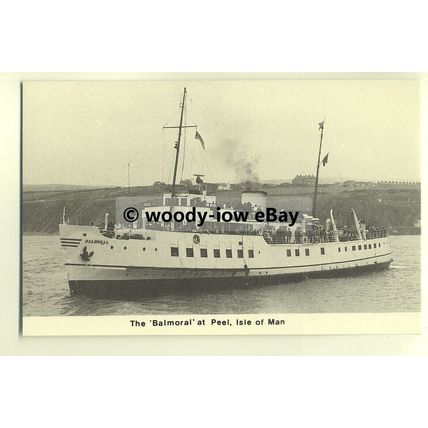 f0016 - Ex Red Funnel Ferry - Balmoral at Peel , Isle of Man - postcard