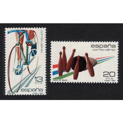 Spain Bowling Cycling Sports 2v 1983 MNH SG#2711-2712