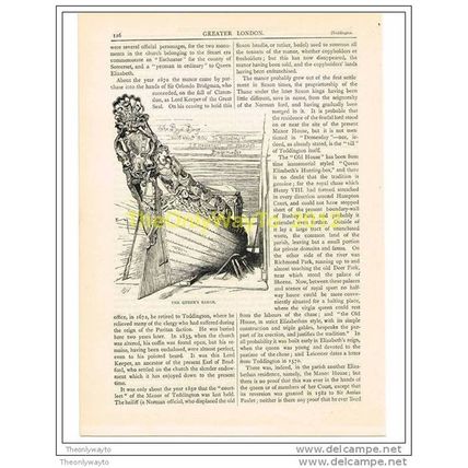 QUEEN'S (ELIZABETH 1st) BARGE, c1600, BOOK ILLUSTRATION (PRINT), c1883