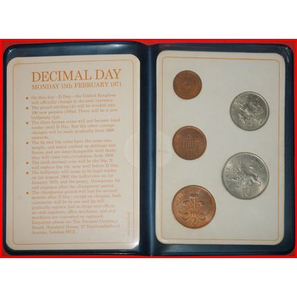 Ⰶ SET 1969-1971: BRITAIN'S FIRST DECIMAL★1/2-1-2-5-10 PENCE★LOW START★NO RESERVE