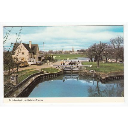 St Johns Lock Lechlade-on-Thames Postcard Gloucestershire Publisher Miss J Cook