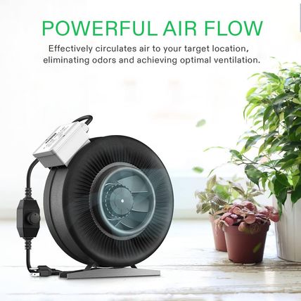 VIVOSUN Z6 6 Inch Inline Duct Fan, 440 CFM Ventilation Fan with Variable Speed C