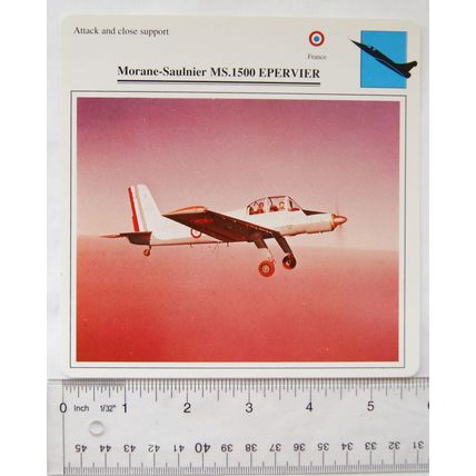 M. S. 1500 Epervier - France - Attack & Close Support - Collectors Club Card