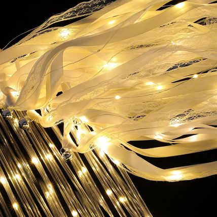50 Pcs Wedding Wands Ribbon Streamers with 3 Colorful Flashing Modes, Light up L