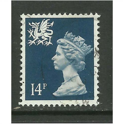 Wales GB 1988 14p Deep Blue Machin SG W40.(J301