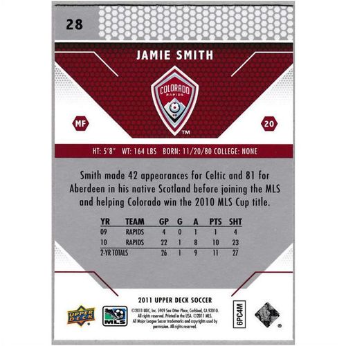 2011 Upper Deck - #28 - Jamie Smith