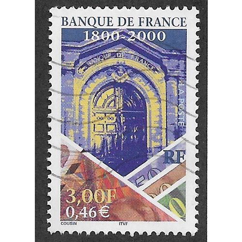 FRA 2000 3F '200TH ANN OF BANK OF FRANCE' FINE USED (EBID55-885)