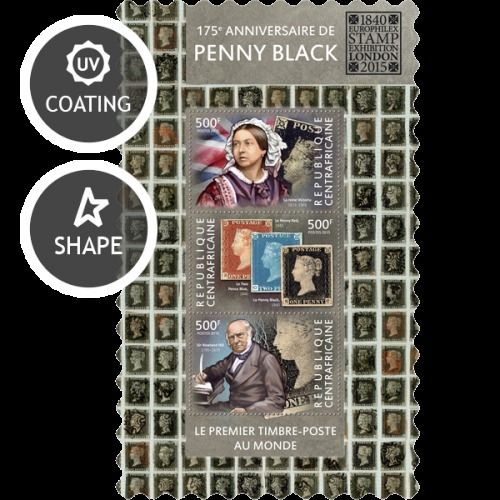 CENTRAL AFRICA 2015 SHEET MNH PENNY BLACK