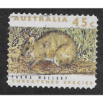 AUS 1992 45c (S/A) 'PARMA WALLABY'(PHOS BANDS)(LITHO) FINE USED (EBID60-036)