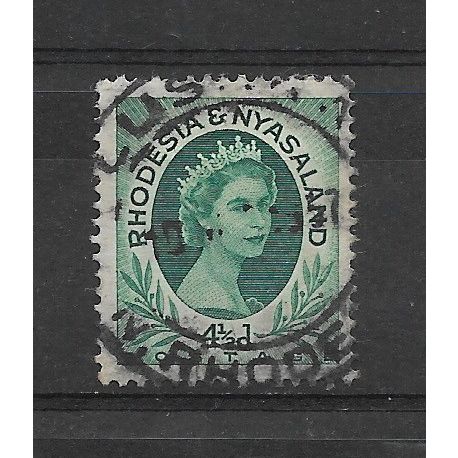 Rhodesia&Nyasaland.SG6 4 1/2d Blue-Green.Fine Used.Aug19
