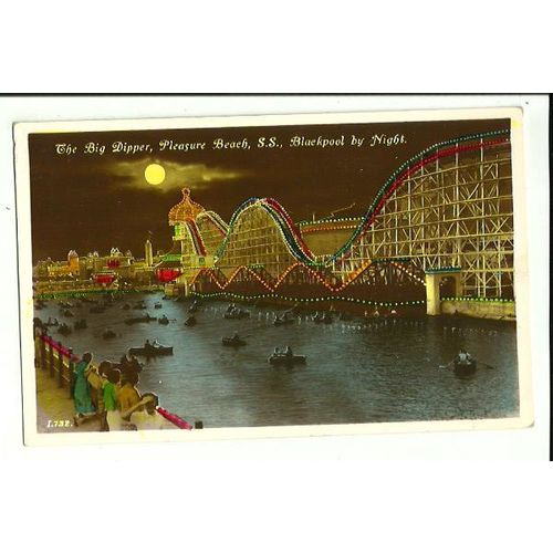 Lancashire BLACKPOOL PLEASURE BEACH Big Dipper Postcard by Advance (I.732)