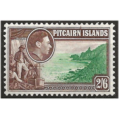 Pitcairn Islands 1940 SG8 2/6d Green & Brown Mounted Mint ... ..