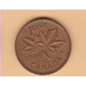 Canada 1 cent 1969 1 VF to EF