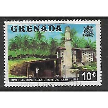GRENADA 1975 10c RUM DISTILLERY RIVER ANTOINE ESTATE SG 656 FINE USED