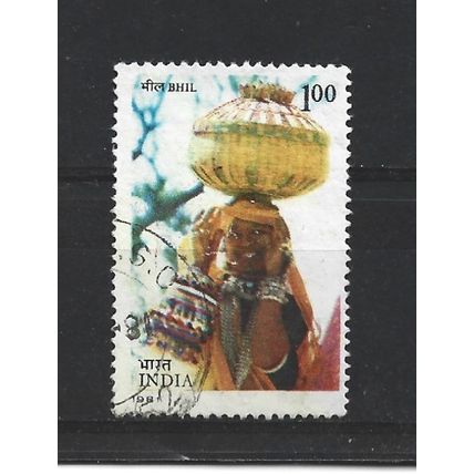 India.SG1004 1r Bhil Tribe.Fine Used.June23