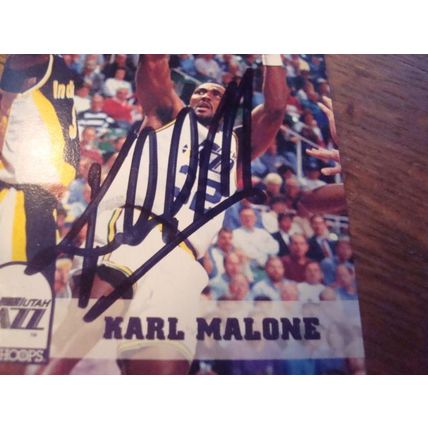 1993 Hoops, Autograph Card, w/COA, KARL MALONE, Jazz