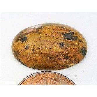 Yellow Moss Agate Freeform Gemstone Cabochon 202
