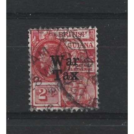 BritishGuiana.SG271 2c Scarlet.War Tax Stamp.Fine Used.Feb24