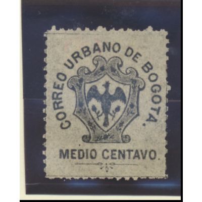 Colombia: Bogota Local Postage Stamp Scott #LX4, Mint Hinged