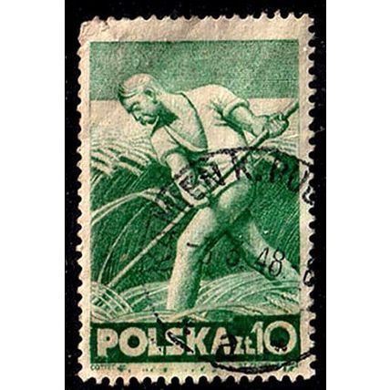 Poland 1947 Professions 10z Used Stamp.