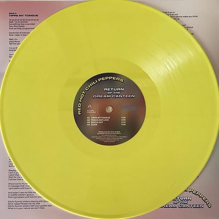 Red Hot Chili Peppers Return Of The Dream Canteen 2 LP Lemon Color Vinyl NEW