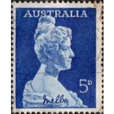 Australia 1961 Pre-Decimal 5d Value. Birth Cent. Dame Nelly Mellba. Fine Used