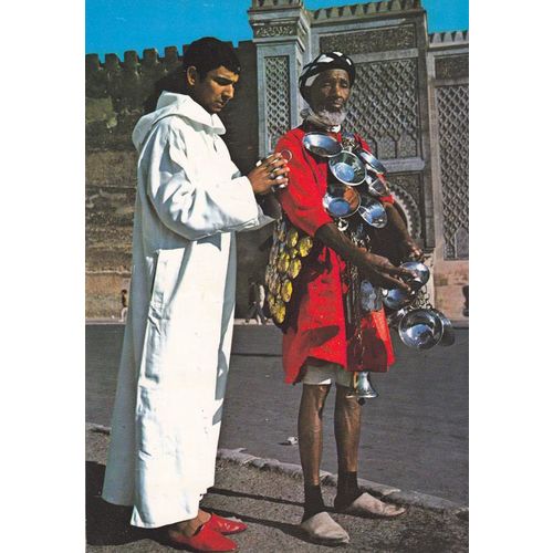 Water Bearer Man Morocco Ethnic Postcard (ETH12237)