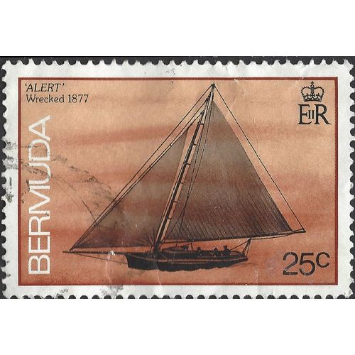 BERMUDA, SHIP, Alert, brown 1986, 25c