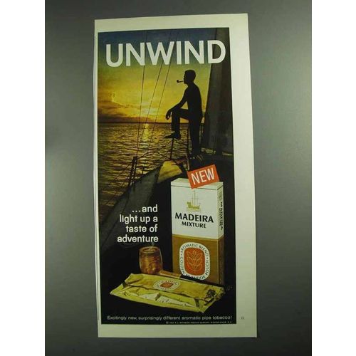 1968 Madeira Pipe Tobacco Ad - Unwind!