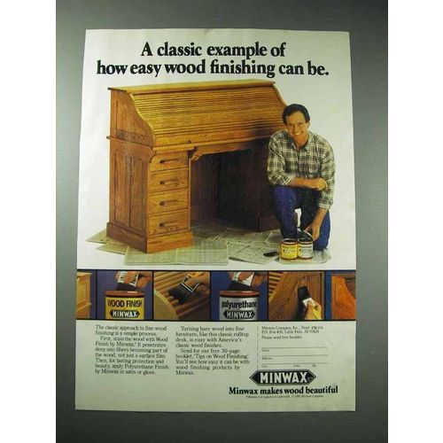 1986 Minwax Wood Finish, Polyurethane Ad - How Easy
