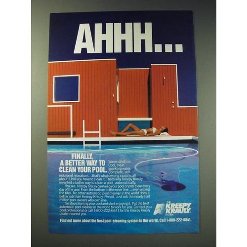 1987 Kreepy Krauly System Ad - Ahhh Finally a better way to clean your pool