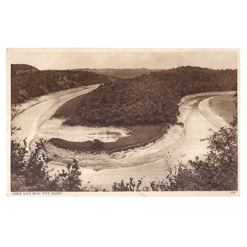 HORSE SHOE BEND, THE WYE VALLEY vintage unused postcard =