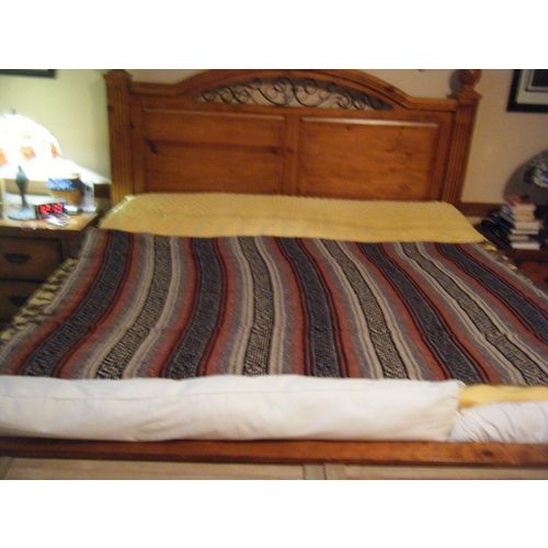 Artesanas Mickey Gaban Striped Fringed Throw Blanket - 74" X 54"