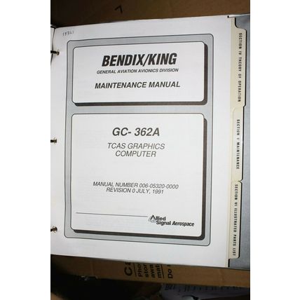 Bendix King GC-362A TCAS Graphics Computer Maint manual 006-05320-0000 91