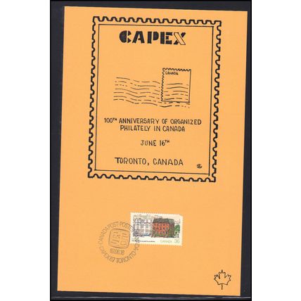 Card CAPEX '87 100th Philately in Canada June 16 Canada Stamp Box0136