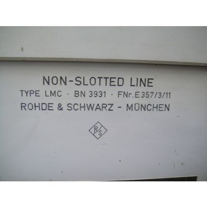 Rohde & Schwarz LMC BN3931 Laboratory Grade Slotted Line