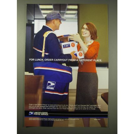 2005 United States Postal Service Ad - For lunch, order carryout