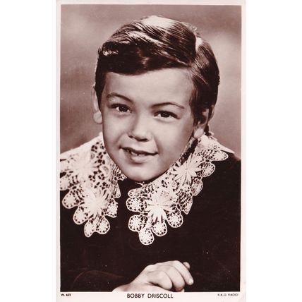 Bobby Driscoll Walt Disney Film Child Star Picturegoer Postcard