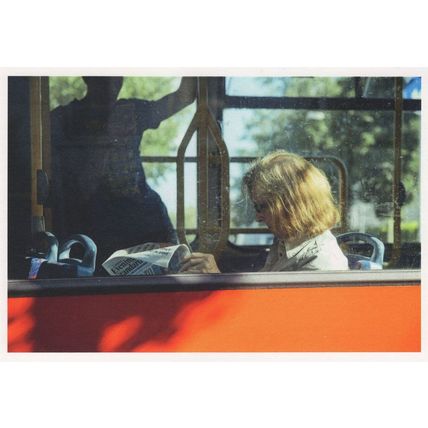 Bus Stalker On Train Lady & Evening Standard Newspaper Photo Postcard