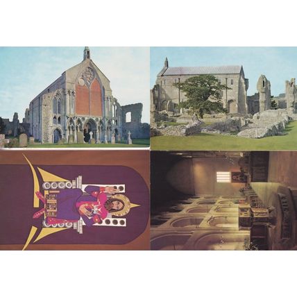 St Mary Church Binham Norfolk Dossal Interior 4x Postcard s