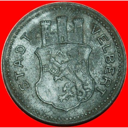 Ⰶ LION★ GERMANY VELBERT★ 25 PFENNIGS 1917 NOTGELD UNCOMMON!★LOW START★NO RESERVE