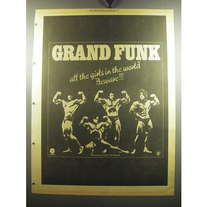 1975 Grand Funk Railroad All The Girls in the World Beware Album Ad