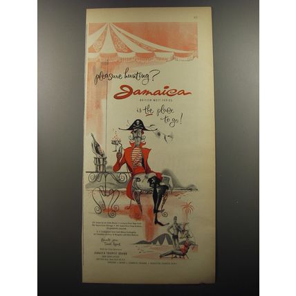 1956 Jamaica Tourist Board Ad - Pleasure hunting? Jamaica Is the place to go