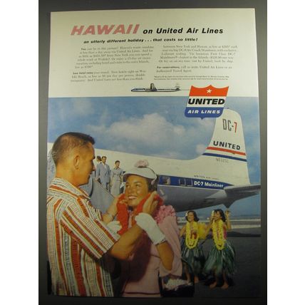 1956 United Air Lines Advertisement - Hawaii on United Air Lines