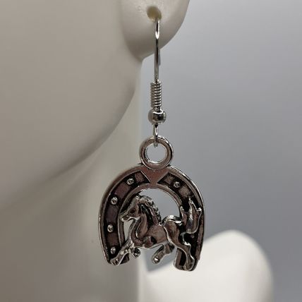Earrings Western 5 pair Silver Tone #739