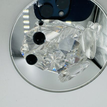 Swarovski Crystal Frog Toad Prince Crown Figurine Austria Retired 2in